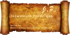 Jelenovics Petúnia névjegykártya